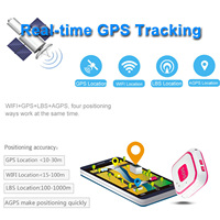 2G Sim Slot Bouton SOS Traqueur GPS en temps réel LBS Geo-Fence App Controlled Traqueur de sécurité en plastique pour enfants âgés avec