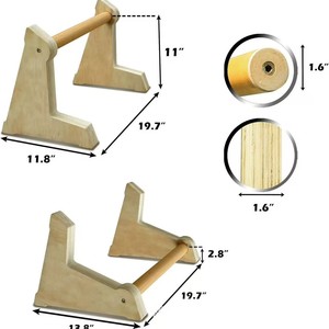 Wooden Push-Up Stand 11.8x19.7 Inch Durable Arm <b>Strength</b> <b>Training</b> Equipment For Indoor Fitness - Product Image 1