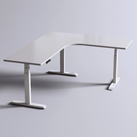 Bureau de bureau intelligent triple moteur 3 jambes en forme de L électrique assis sur pied bureau debout réglable en hauteur