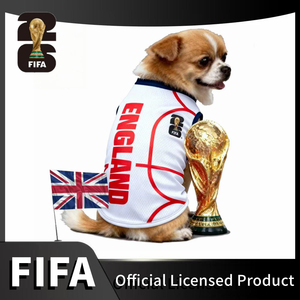 Maillots de football officiels de la Coupe du monde <span class=keywords><strong>FIFA</strong></span> 2026 pour chiens, vêtements pour animaux de compagnie, vêtements de luxe pour animaux de compagnie, équipe d'Angleterre, vêtements pour animaux de compagnie pour soutenir l'équipe - Product Image 2