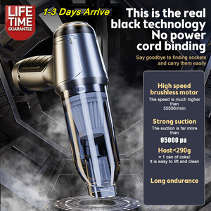 120W <span class=keywords><strong>95000pa</strong></span> Aspirador de coche Succión de soplado inalámbrica Potente multifunción Mini aspiradora portátil inalámbrica para coche - Product Image 3