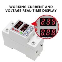 Disjoncteur AC intelligent en cuivre LED auto-réinitialisation réglable surtension/sous-tension protecteur tension/surcharge de courant