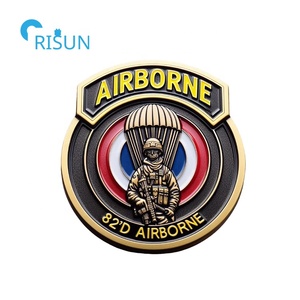 Souvenir personnalisé 3D émail <span class=keywords><strong>parachutiste</strong></span> 82nd Airborne commémorative défi pièce personnalisée 82nd Airborne défi pièces - Product Image 2