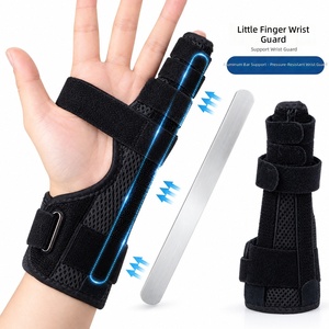 Tutore per dito in alluminio rimovibile, supporto per tendine, tutore per dito in griffa, tutore per dito flessore, colore nero - Product Image 1