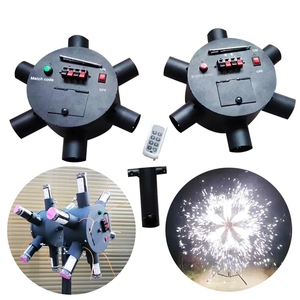 Système de tir de feux d'artifice de scène à double roue en forme de <span class=keywords><strong>soleil</strong></span>, fontaine pyrotechnique froide d'intérieur pour mariages et concerts - Product Image 6