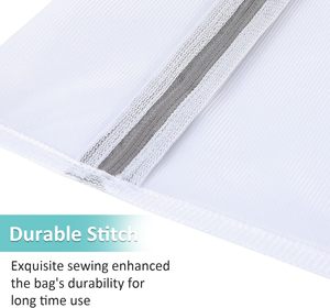 Ensemble de sacs à linge en maille de polyester réutilisables de grande capacité, de haute qualité, gain de place, lavables en machine - Product Image 2