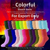 Chaussettes Convertibles en Gros pour Femmes, Chaussettes Slouch Rabattables à Porter au-dessus du Genou, Tricotées Côtelées Extensibles 2-en-1, Logo Personnalisé OEM ODM