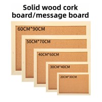 Tableau d'affichage mural en liège avec cadre en bois massif - Design artistique moderne - 5 tailles pour la maison et le bureau - Vente directe d'usine