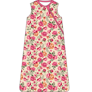 <span class=keywords><strong>Gigoteuse</strong></span> bébé en viscose de bambou à imprimé floral personnalisé, 0,5 <span class=keywords><strong>TOG</strong></span>, fermeture éclair bidirectionnelle, légère, pour l'été - Product Image 1