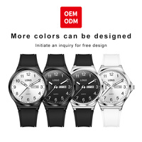 Montre pour homme de style moderne, personnalisable avec logo OEM ODM, mouvement à quartz, résistante à l'eau 3BAR, bracelet en silicone, prix bas