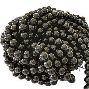 <strong>Black</strong> Color 2mm to <strong>10mm</strong> Agate Round Gemstone Loose <strong>Beads</strong> Make Wholesale - Product Image 4