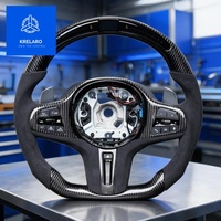 Setir BMW G20 G30 G05 LED Serat Karbon Alcantara dengan Pemanas Getaran ACC untuk Seri 3 5 X3 X5 Racing Wheel