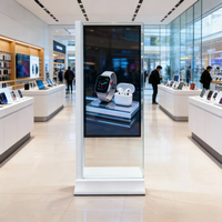Écran OLED transparent auto-luminescent de 55 pouces, écran tactile à haute définition, affichage commercial pour l'utilisation en ascenseur