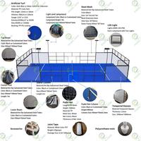 Terrain de padel super panoramique, construction en structure métallique, pour entraînement professionnel et compétition internationale
