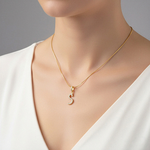 จี้ตัวอักษรประดับคริสตัลแบบ Gold Pavé A-Z สร้อยคอชื่อเพื่อนเจ้าสาวแบบสั่งทำได้ ของขวัญขายส่งสำหรับผู้หญิง - Product Image 5