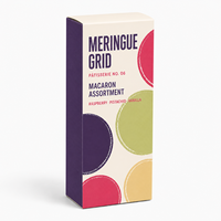 Cartons pliables à rabat personnalisés en carton écologique avec pelliculage mat pour coffrets de macarons faits main