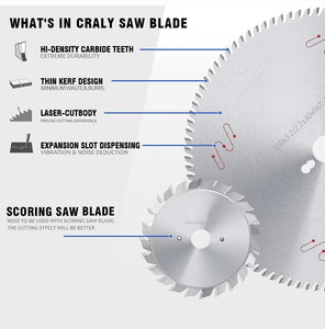 Lame de scie <span class=keywords><strong>circulaire</strong></span> blanche soudée au laser 300mm 72T pour la découpe de panneaux laminés en bois MDF (OEM) - Product Image 5