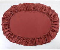 Draps-housses en soie 100% naturelle et douce, tissés OEKO 22MM, pour lit bébé, 3 pièces, motif végétal uni, 400TC, personnalisables, qualité A