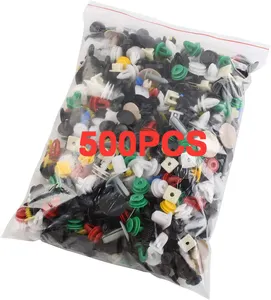 500Pcs Car Plastic Clip Set For Car Auto Fastener Clip Set Automotive Bumper Retainer Clips Plastic Rivets Buckle For Car