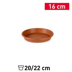 Sottovaso da 16 cm in plastica resistente e riutilizzabile per vasi da 20/22 cm, per la conservazione domestica - Product Image 1