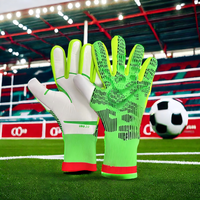 Gants de gardien de but de football personnalisés pour femmes, entraînement en extérieur, respirants, attrape-ballons puissants, antidérapants, paume plate, protection des doigts, crochet