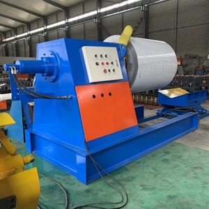 Desbobinador Hidráulico con Estación Hidráulica Independiente y Carro de Carga en Forma de V para Alimentación de Bobinas de Acero Galvanizado - Product Image 6