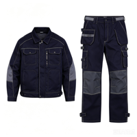 Traje de Trabajo Multibolsillos Resistente, con Bloques de Color, Refuerzos en Codos y Rodillas, Ropa de Trabajo Industrial para Fábrica, Bordado con Logotipo Personalizado