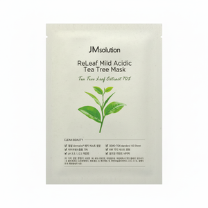 Paquete de mascarilla facial para el cuidado de la piel coreano JMsolution Relief, extracto de árbol de té ácido suave, hoja calmante hidratante calmante - Product Image 2