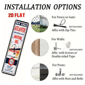 Ensemble <span class=keywords><strong>de</strong></span> panneaux métalliques vintage à <span class=keywords><strong>l</strong></span>'effigie <span class=keywords><strong>de</strong></span> Gas Oil, style rétro Zenith Atlantic Sinclair Gulf, décoration murale pour <span class=keywords><strong>garage</strong></span> ou man cave - Product Image 4