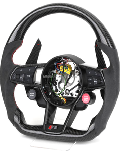 Volante Personalizado de Fibra de Carbono para <span class=keywords><strong>Audi</strong></span> A3 (8P) <span class=keywords><strong>Sportback</strong></span>, A4 (B8) Avant, A5 (8T), A6 (C6), <span class=keywords><strong>A8</strong></span> (D3), Q5 (8R) - Product Image 3