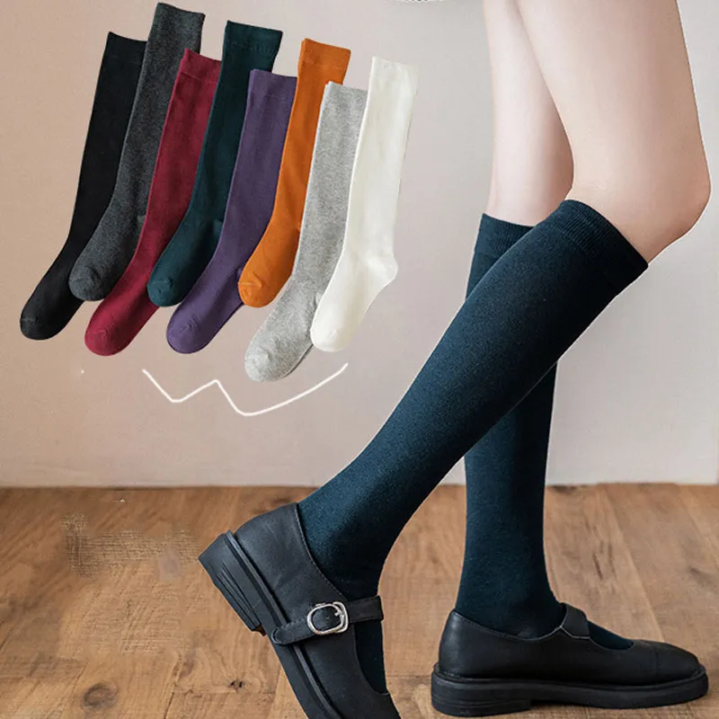 New Young girls funny knee high socks fashion school socks womens crochet over knee boot socks