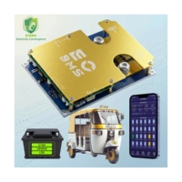 Inversor Híbrido ECBMS 96s 24s 21s 48v 36v 300a 150a BMS LiFePO4 Li-ion 18650 con Balanceador Activo Inteligente, Sensor de Temperatura Dual, Fuera de la Red