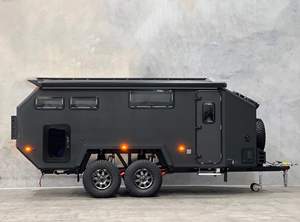 รถพ่วงแคมป์ปิ้งทันสมัยน้ำหนักเบาทำจากไฟเบอร์กลาส ขนาด 4x4 รองรับผู้โดยสาร 4 คน จัดส่งได้ทั่วทั้งประเทศ - Product Image 1