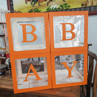 Boîtes de décoration pour baby shower, blocs BABY pour la fête sur le thème du baby shower, fournitures pour la fête de révélation du sexe