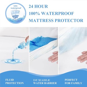 Coprimaterasso Premium Impermeabile Liscio con Tasche Profonde Antiscivolo <span class=keywords><strong>per</strong></span> <span class=keywords><strong>Protezione</strong></span> da Incontinenza - Product Image 6