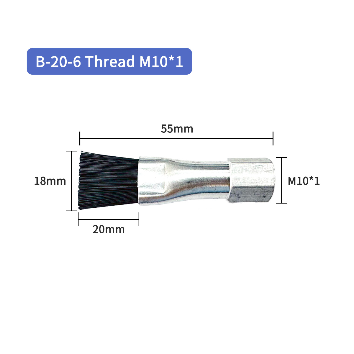 B-20-6 (longueur de fourrure 20, filetage M10*1)