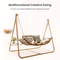 Fauteuil suspendu de luxe moderne pour cour, chaise longue d'extérieur, mobilier de jardin, design à support triangulaire, pour balcon extérieur