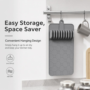BEI ZHUO Versatile Detachable Design Silicone Knife Storage Mat <b>Heat</b> Resistant Non Slip Silicone Mat for Kitchen Wholesale - Product Image 2