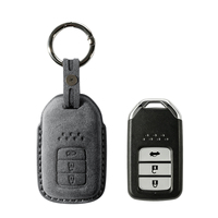 Housse de clé de voiture en Alcantara Xingcong pour Civic CR-V Accord Fit Pilot, étui pour clé intelligente