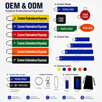 Llavero Personalizado Bordado de Tela, Diseño Exclusivo, Venta al por Mayor OEM, Etiqueta de Identificación para Equipaje, Jet Tag, Porta Nombres, Anillo Multicolor para Coche, Moto, Bolso