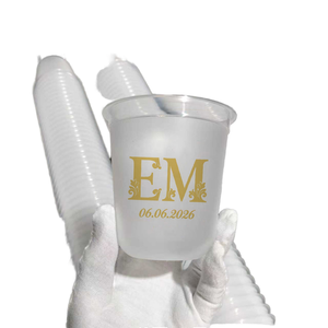 Gobelet à emporter en plastique PP transparent à paroi simple de 90 mm de diamètre avec logo personnalisé pour mariage, pour boissons froides, café glacé, jus de citron, <span class=keywords><strong>bubble</strong></span> <span class=keywords><strong>tea</strong></span> - Product Image 1