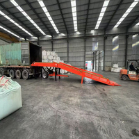 Rampe de chargement mobile intégrée à trois sections, 10 tonnes, hydraulique, pliable, pour conteneurs et chariots élévateurs, pour camions