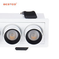 7W Cob Spotlight LED Lumière Linéaire 36V Downlight Module d'Éblouissement Réglable Wall Washer Encastré Triml Moderne Aluminium
