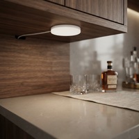 Lumière LED sous-armoire moderne minimaliste à montage en surface, dimmable, à économie d'énergie, compacte, ronde, garantie 3 ans, 5017-11