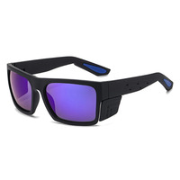 Lunettes de soleil de sport de sécurité à succès, verres miroir rouge, bleu, vert, avec protection latérale carrée, pour hommes et femmes