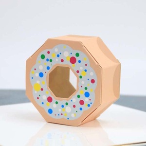 Donut Shaped Candy <b>Gift</b> <b>Box</b> Paper Chocolate Packaging <b>Box</b> for <b>Wedding</b> Birthday Party - Product Image 2