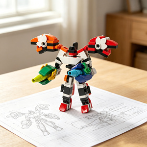 ชุดตัวต่อหุ่นยนต์แปลงร่าง DIY Mecha Dragon Lord 106 ชิ้น ชุดบล็อกสร้างสรรค์เพื่อการศึกษา STEM ของเล่นประกอบแบบจำลอง - Product Image 3