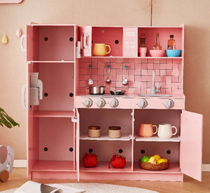 Cuisine en <span class=keywords><strong>Bois</strong></span> de Jeu d'Imitation pour Enfants avec Cuisinière à Induction Sonore, Ustensiles de Cuisine et Machine à Glaçons - Product Image 3