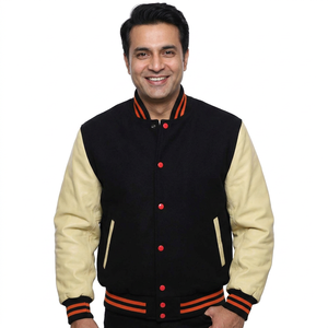 <b>Cheap</b> Price Lightweight Pakistan Manufacturer Men's Letterman <b>Jacket</b> Custom Printed Logo Factory CollegeBaseballjacket for men - Product Image 1
