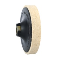 Roue de polissage en feutre de laine grossière de 4,5 pouces (115 mm), roue de polissage en laine pour meuleuse d'angle de 115 mm, filetage M14 pour polir le marbre et le verre